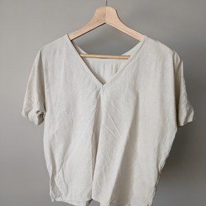 Raw Silk Cream Blouse